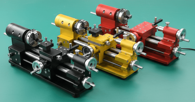 Tischdrehmaschine für Metall, Drehzahlregelung von 0 bis 2500 U/min, 750-W-Motor ohne Kardanwelle, Metallgetriebe